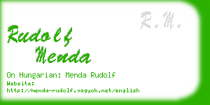 rudolf menda business card